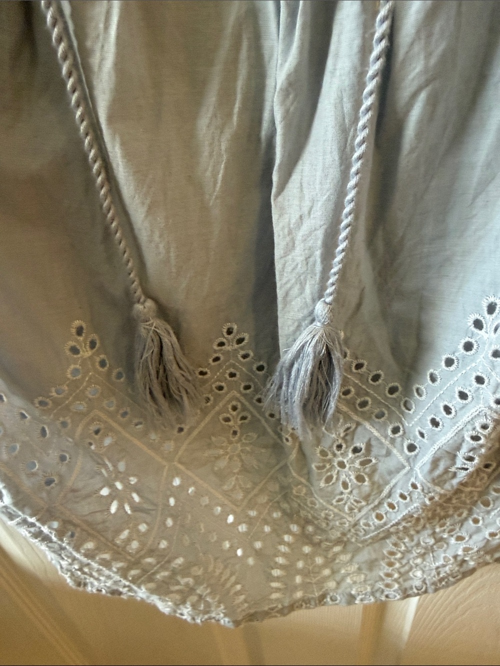 Ruby Rd. Light Gray Embellished Peasant Tunic - Picture 3 of 6